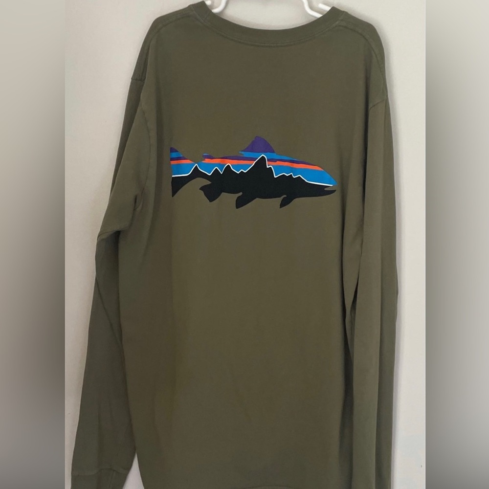 PATAGONIA Women’s Long Sleeve Logo Responsibili-TEE | Green | XS - Picture 3 of 4
